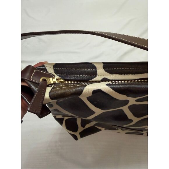 Dooney & Bourke Giraffe Print Shoulder Bag Purse Handbag - Picture 8 of 16